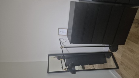 Irqah, Furniture, From IKEA Black  Shelf Unit - Cupboard - Mirror