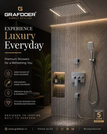 New Delhi, Household, Buy Premium Bathroom Showers Online &ndash; Stylish & Durable Shower Systems By Grafdoer