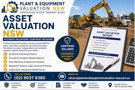 Sydney, Real Estate, Asset Valuation NSW | Certified Plant & Equipment Valuers