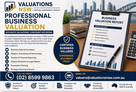 Sydney, Real Estate, Professional Business Valuation NSW | Certified Company Valuation Experts