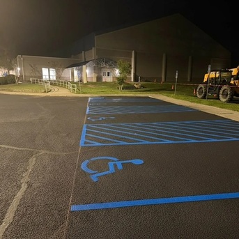 New York, Construction, Parking Lot Striping Of Huntsville
