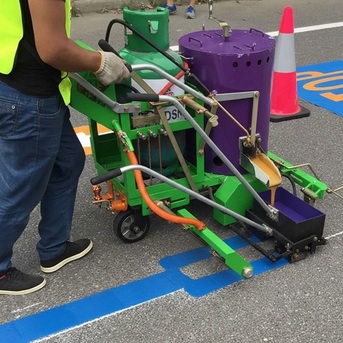 New York, Construction, Parking Lot Striping Of Huntsville