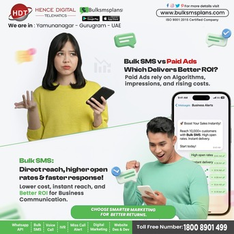 Gurgaon, Marketing, Bulk SMS Vs Paid Ads Get Better ROI With Direct Customer Reach