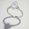 GBP 1500,  0.70ct Marquise Seamless Halo Lab Grown Engagement Rings In London.