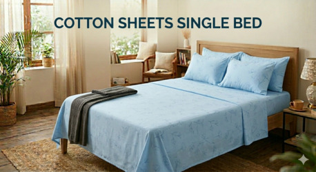 Mumbai, Household Items, INR 1499,  Cotton Sheets Single Bed | 100% Pure Cotton Handloom Bedsheet | TheIndiglobal