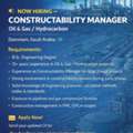 Constructability Manager (Oil & Gas / Hydrocarbon) - Dammam, Saudi Arabia