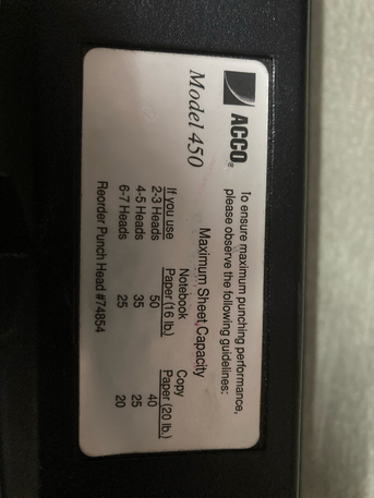 Dammam, Collectibles, SAR 50,  ACCO Model 450 Heavy-duty Industrial 3-hole Punch.