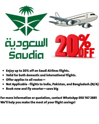 Jeddah, Travel, Enjoy Up To 20% Off On Saudi Airlines Flights