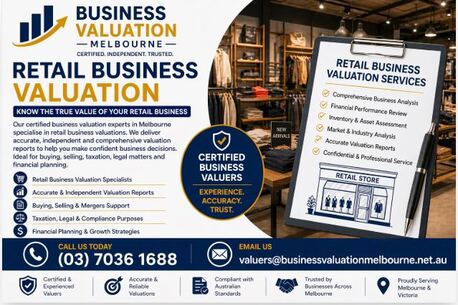 Melbourne, Real Estate, Retail Business Valuation Melbourne | Certified Business Valuers