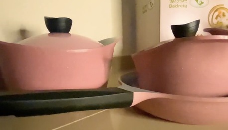 Al Khobar Al Shamalia, Household Items, SAR 50,  9 Pieces Granite Cookware Pink