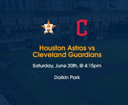 Houston, Sports, Houston Astros Vs Cleveland Guardians Tickets June 20th, 2026