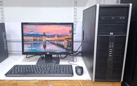 Manama, Computers, BHD 35,  HP Core I5 Computer Set 19" Wide Monitor 8GB RAM 500GB HDD Ready Win 10 Pro, Zoom & Teams