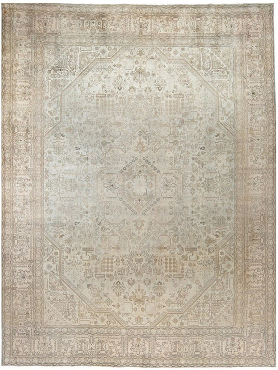 New York, Furniture, USD 4500,  10x13 Beige Vintage Persian Tabriz Area Rug &ndash; 109241