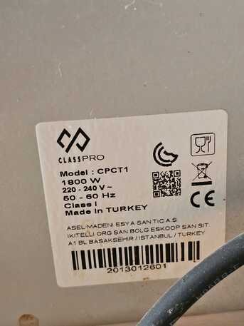 Hofuf, Appliances, SAR 100,  ClassPro Electric Grill Toaster 1800 W