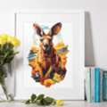 AUD 55,  Big Red Kangaroo ~ Decorative Wooden Puzzle