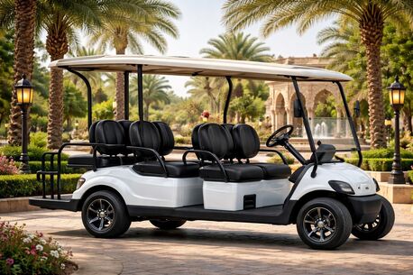 Manama, Industrial Machinery, BHD 4150,  [BRAND NEW!] &ndash; White Custom عربة جولف Electric 6&ndash;Seater EV Golf Car!!!