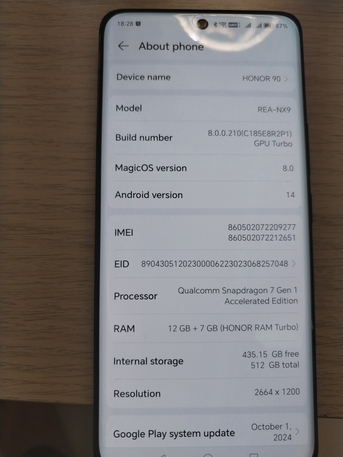 Riyadh, Mobile Phones, SAR 850,  Honor 90 Black With Box Support Esim