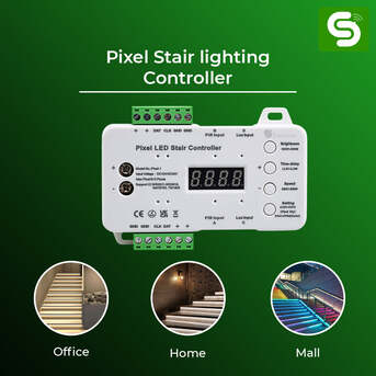 Noida, Electronics, Staircase Controller &mdash; IR, PIR, 32-Channel Step-by-Step LED Light Controller | Esysense