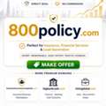 🚀 Premium Brand For Sale: 800policy.com | Insurance & Finance