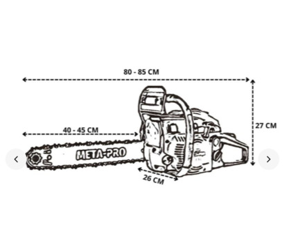 Warsaw, Farm & Garden, PLN 389,  Adjustable Petrol Chainsaw 45cc 1700W 405mm - 455mm