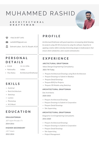 Riyadh, Job Seekers, Architectural Draftsman