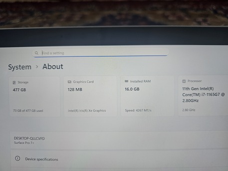 Riyadh, Computers, SAR 2800,  Microsoft Surface Pro 7 Plus - Intel Core I7 11thgen,16gb,512nvme,12.3" Touch Screen