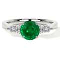 USD 3068,  Stunning Emerald Gemstone Engagement Rings