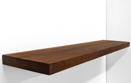 New York, Furniture, Long Floating Wall Shelf Luminary Mahogany Majesty Soars
