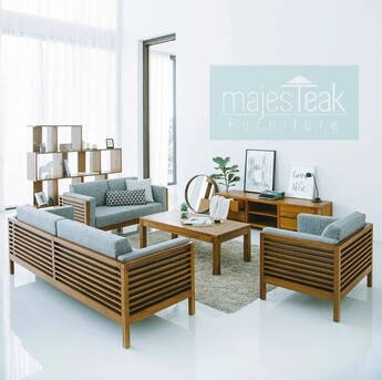 Kuala Lumpur, Furniture, MYR 8500,  Teak Stripe Design Sofa Set