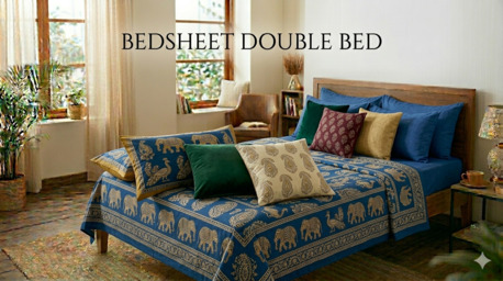 Mumbai, Household Items, INR 1499,  Buy Double Bed Bedsheets Online | Cotton Handloom Bedding | TheIndiglobal