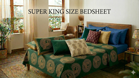 Mumbai, Household Items, INR 1499,  Buy Super King Size Bedsheets 108x108 Online | Cotton | TheIndiglobal