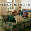 INR 1499,  Buy Super King Size Bedsheets 108x108 Online | Cotton | TheIndiglobal