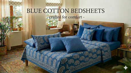 Mumbai, Household Items, INR 1499,  Buy Blue Bed Sheets  | Soft & Breathable | TheIndiglobal