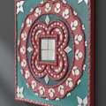 INR 500,  Moroccan Bloom-Handmade Lippan Art Mirror Wall Decor | Traditional Clay & Mirror Work