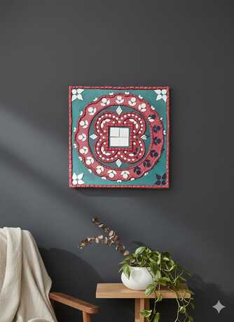 Ghaziabad, Household Items, INR 500,  Moroccan Bloom-Handmade Lippan Art Mirror Wall Decor | Traditional Clay & Mirror Work