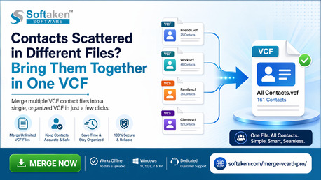 New York, Computer, Contacts Scattered In Different Files? Bring Them Together In One VCF