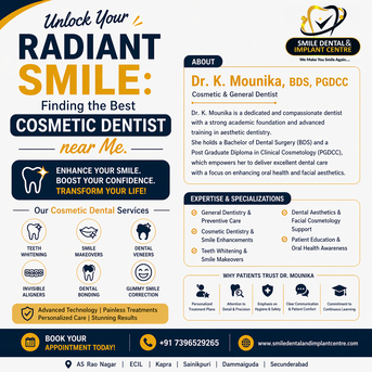 Hyderabad, Dental, GET A CELEBRITY SMILE IN AS RAO NAGAR &ndash; DR. K MOUNIKA PGDCC