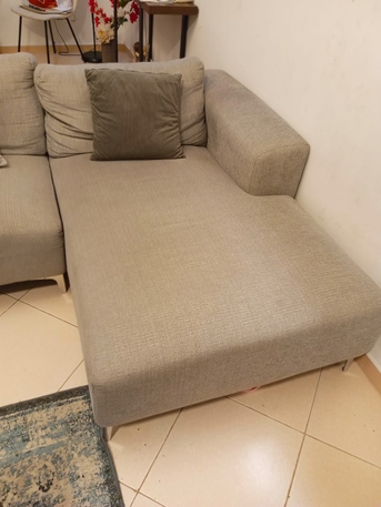 Riyadh, Furniture, SAR 1150,  Home Center L- Shaped 5 Seat Sofa Grey Colourdecently Used