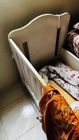 Riyadh, Furniture, SAR 300,  Wooden Crib And Sofa Bed