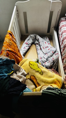 Riyadh, Furniture, SAR 300,  Wooden Crib And Sofa Bed