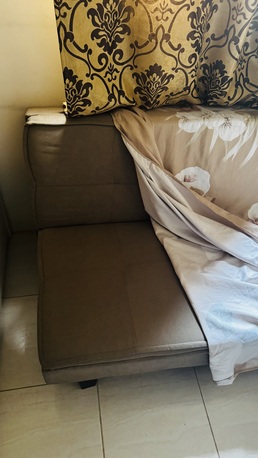 Riyadh, Furniture, SAR 300,  Wooden Crib And Sofa Bed