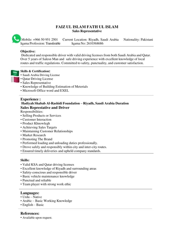 Riyadh, Job Seekers, Driving Job
