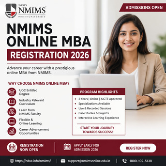 Pune, Education, NMIMS Online MBA Registration 2026: Admission Process, Eligibility & Fees