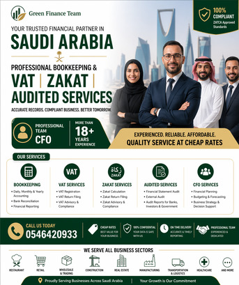Dammam, Accounting, Professional Bookkeeping, VAT, Zakat & Audit Services In Saudi Arabia