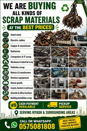 Al Olaya, Items Wanted, Best Scrub Buying Company In Riyadh
