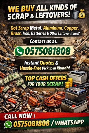 Al Olaya, Items Wanted, Best Scrub Buying Company In Riyadh