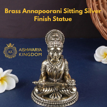 Chennai, Businesses For Sale, Buy Brass Annapoorani Sitting Silver Finish Statue &ndash; Elegant Home Decor Item At Just Rs.89