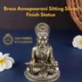 Buy Brass Annapoorani Sitting Silver Finish Statue &ndash; Elegant Home Decor Item At Just Rs.89