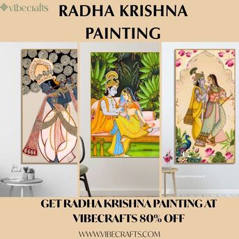 Noida, Household Items, INR 2600,  Beautiful Radha Krishna Painting For Divine Home D&eacute;cor