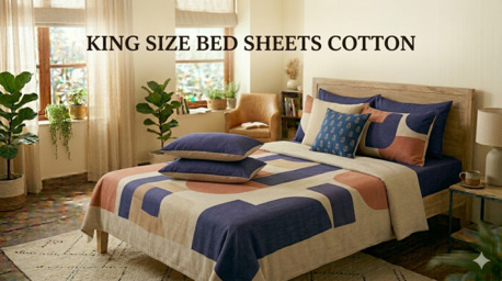 Mumbai, Household Items, INR 1499,  King Size Bed Sheets Cotton - Premium Comfort For Larger Beds | Shop Now